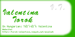 valentina torok business card